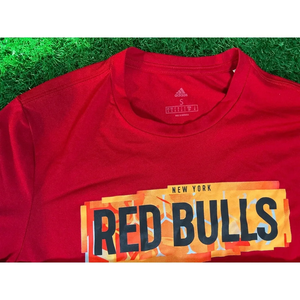 Adidas New York Red Bulls MLS AEROREADY Long Sleeve Shirt Red Mens Small